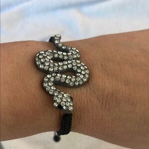 Black and Silver Snake Bracelet unisex men’s or women’s NWT